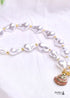 Boho Necklace, White Peal Sea Shell